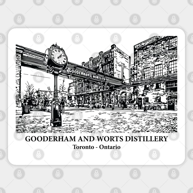 Gooderham and Worts Distillery - Toronto ON Magnet by Lakeric